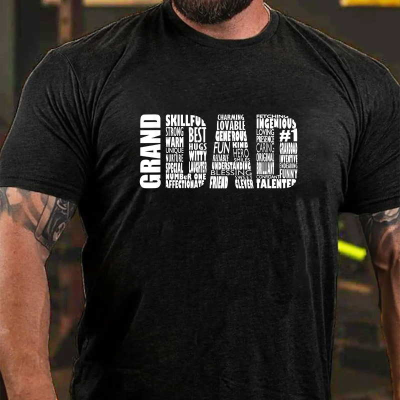 Mens Granddad Grandpa Word Gift T-Shirt ctolen