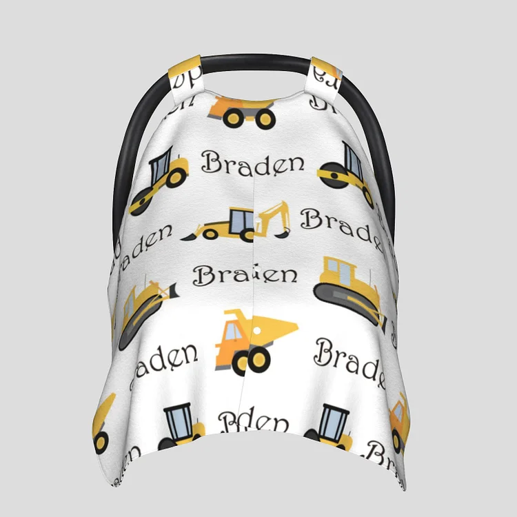 Personalized Baby Truck Car Seat Canopy for Comfort & Unique| C07