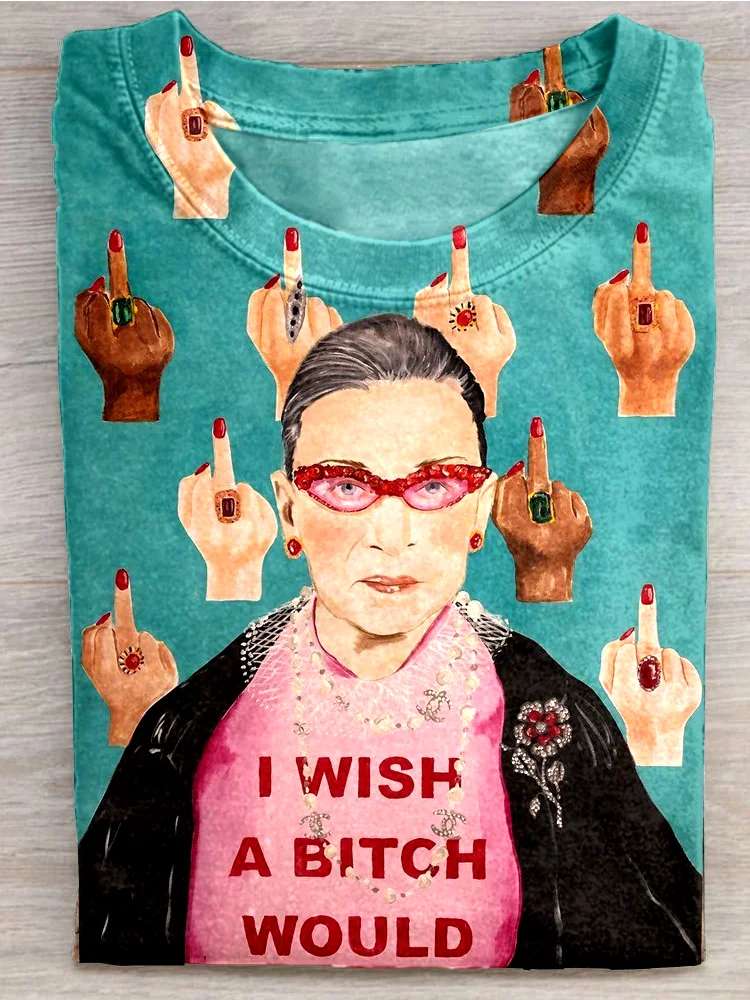 Eagerlys  I Wish A Bitch T-shirt Eagerlys