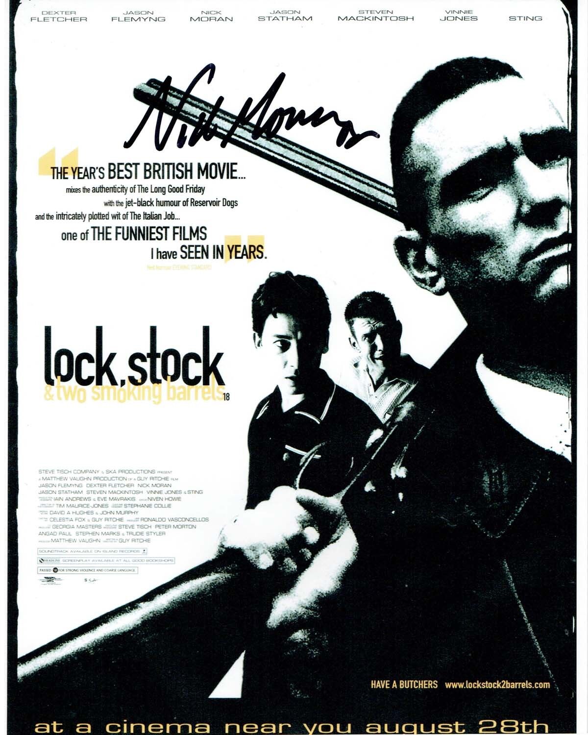 Nick MORAN SIGNED Autograph Photo Poster painting 1 AFTAL COA Lock Stock & Two Smoking Barrels