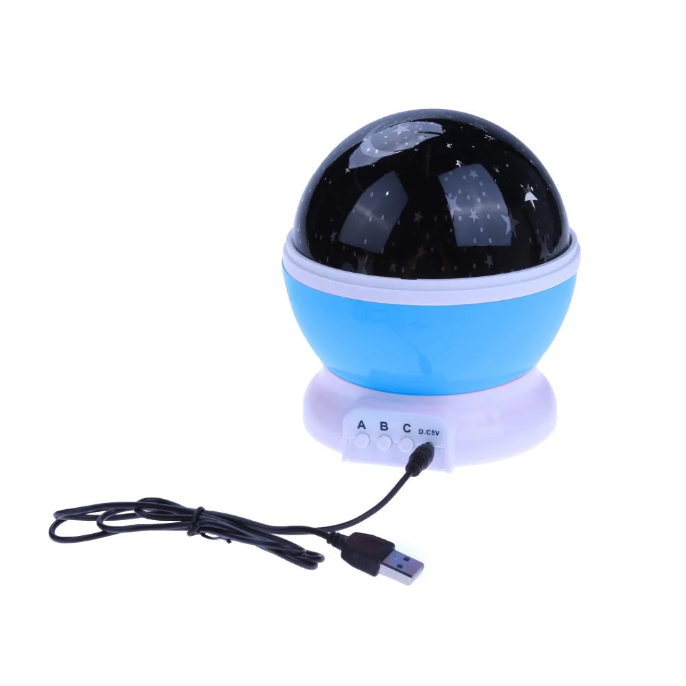 Rotating Projector Starry Night Lamp Projection LED Lights Xmas Gift(Blue)