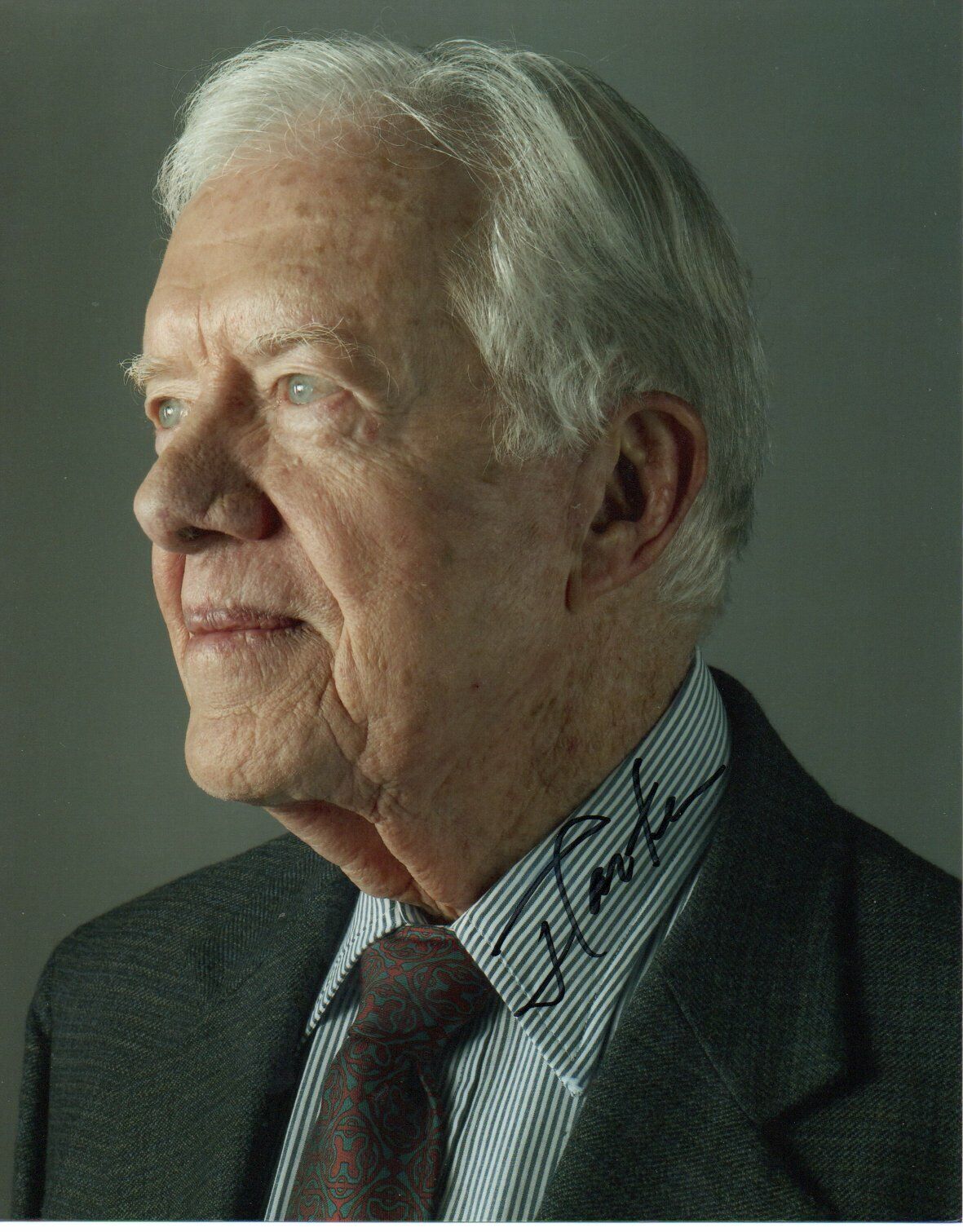 Jimmy Carter Ex Us President Signed 10 by 8 inches Genuine Photo Poster painting Autograph