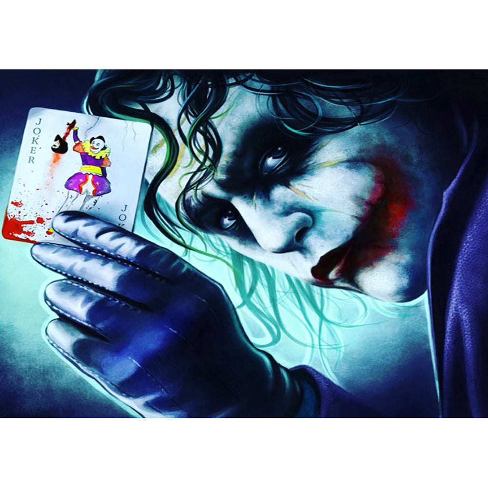 Helpless Joker Round Full Drill Diamond Painting 40X30CM(Canvas) gbfke