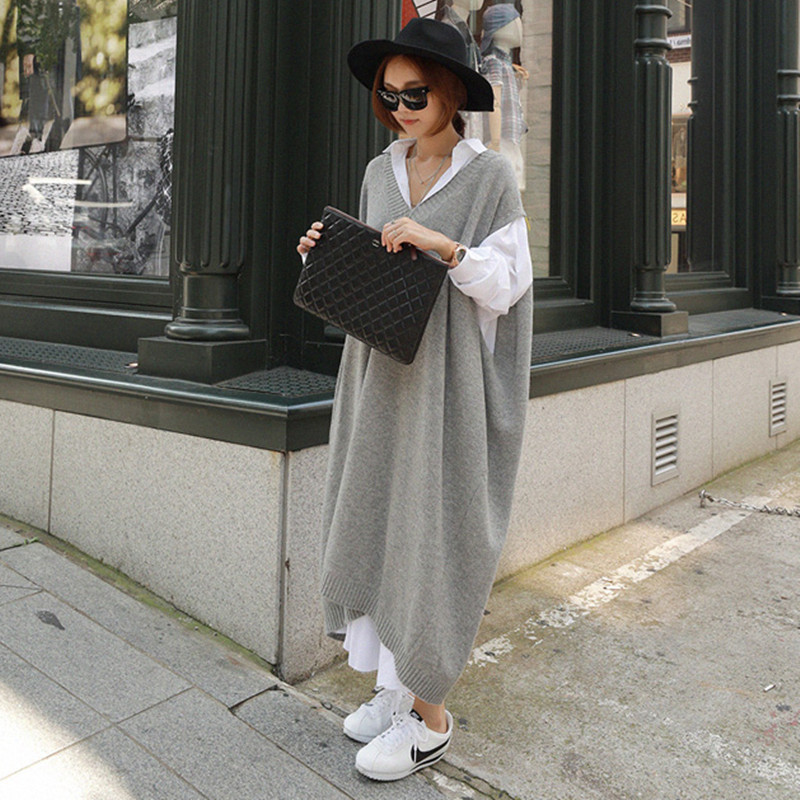 Vintage Knit Sleeveless Sweater Dress