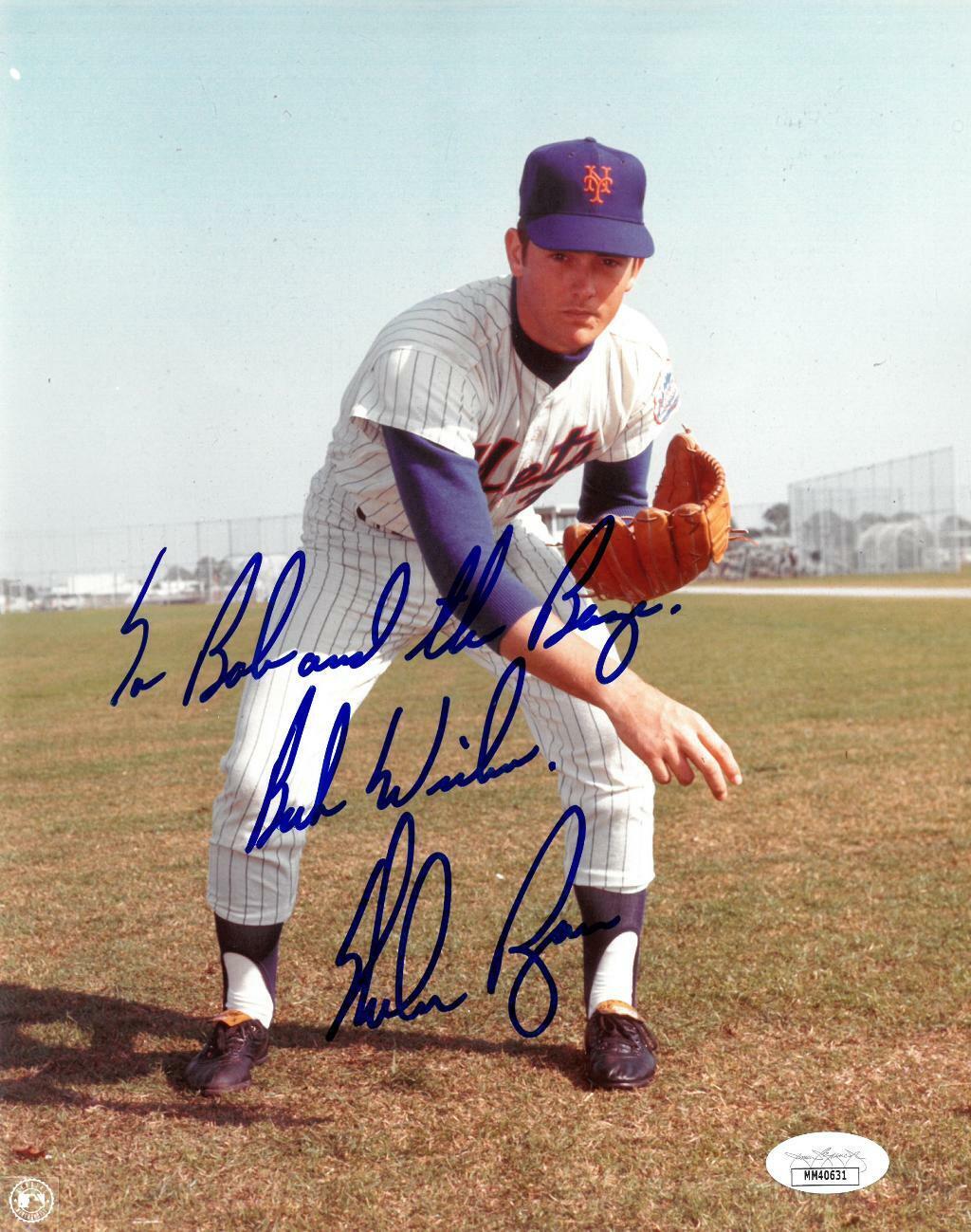 Nolan Ryan Signed NY Mets Authentic Autographed 8x10 Photo Poster painting JSA #MM40631