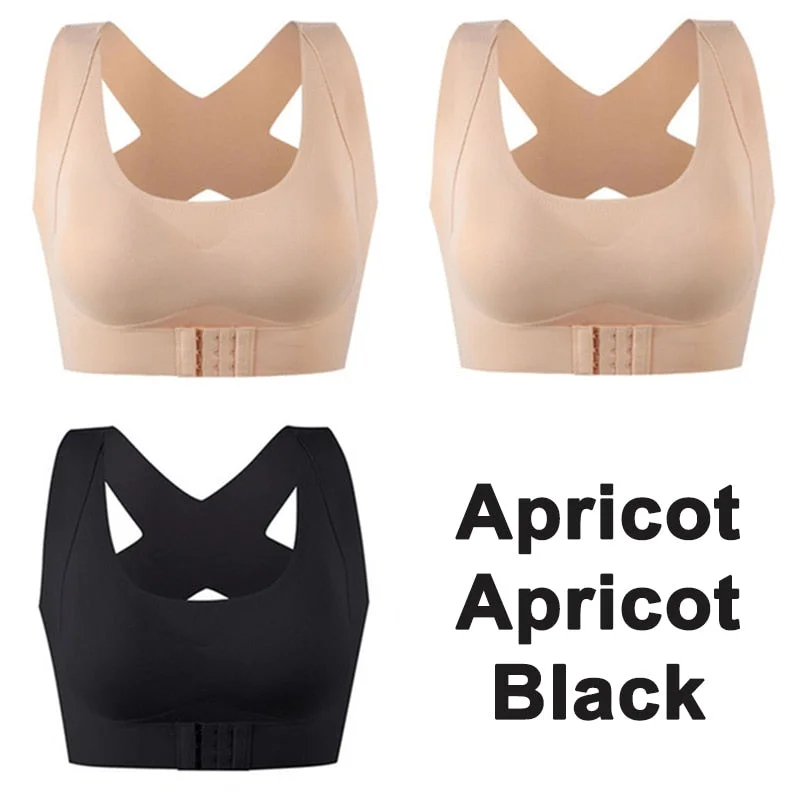 Women Bra Posture Corrector Bralette Front Closure Bras Fitness Vest Push Up Bra Female Brassiere Underwear Cross Back Tank Tops