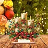 Wooden Special Shaped Christmas Candle Diamond Painting Tabletop Ornaments Kit