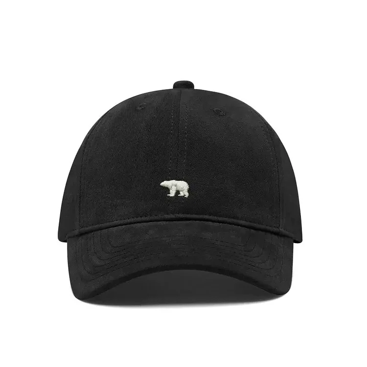 Casual Contrast Color Bear Embroidered Cap