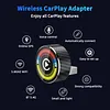 CarPlay Wireless Adapter for Android Plug and Play Compatible with Most Cars Smart Car Screen Mirroring Adapter Low Latency (Not for HUAWEI & Hicar)