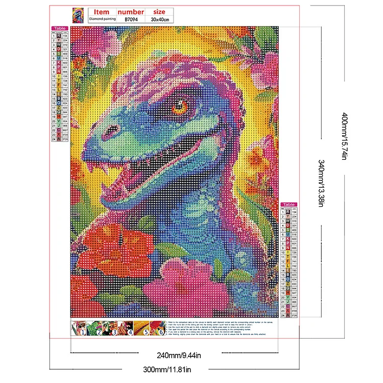 Hobbies and Crafts 5D DIY Diamond Painting Jurassic Park Dinosaur