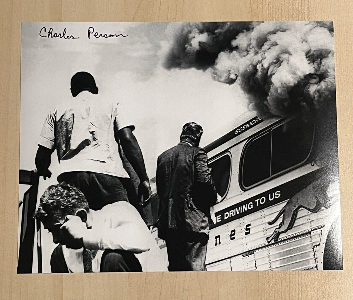 CHARLES PERSON SIGNED 8x10 Photo Poster painting AUTOGRAPH CIVIL RIGHTS ACTIVIST DOM RIDERS