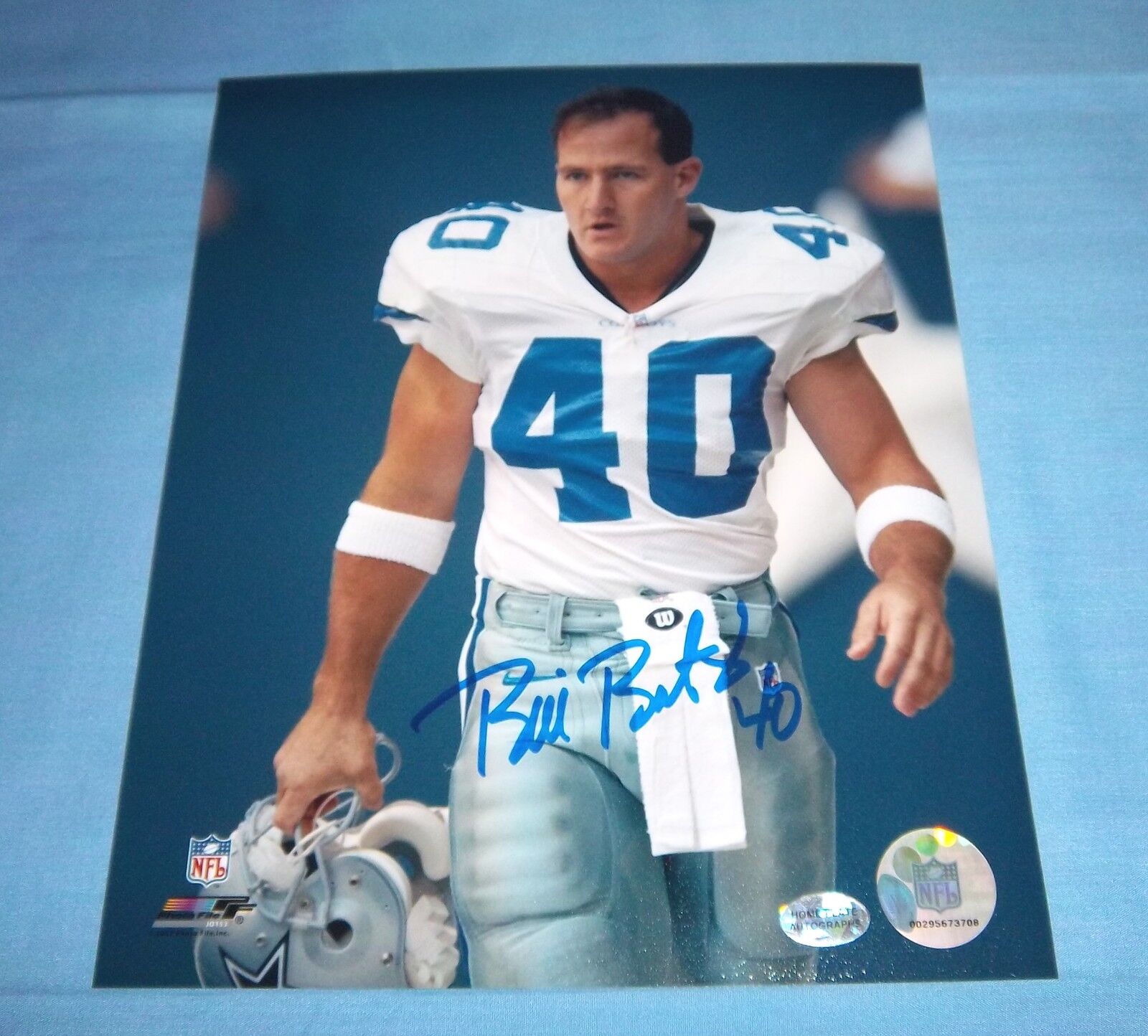 Dallas Cowboys Bill Bates Signed Autographed 8x10 Photo Poster painting C