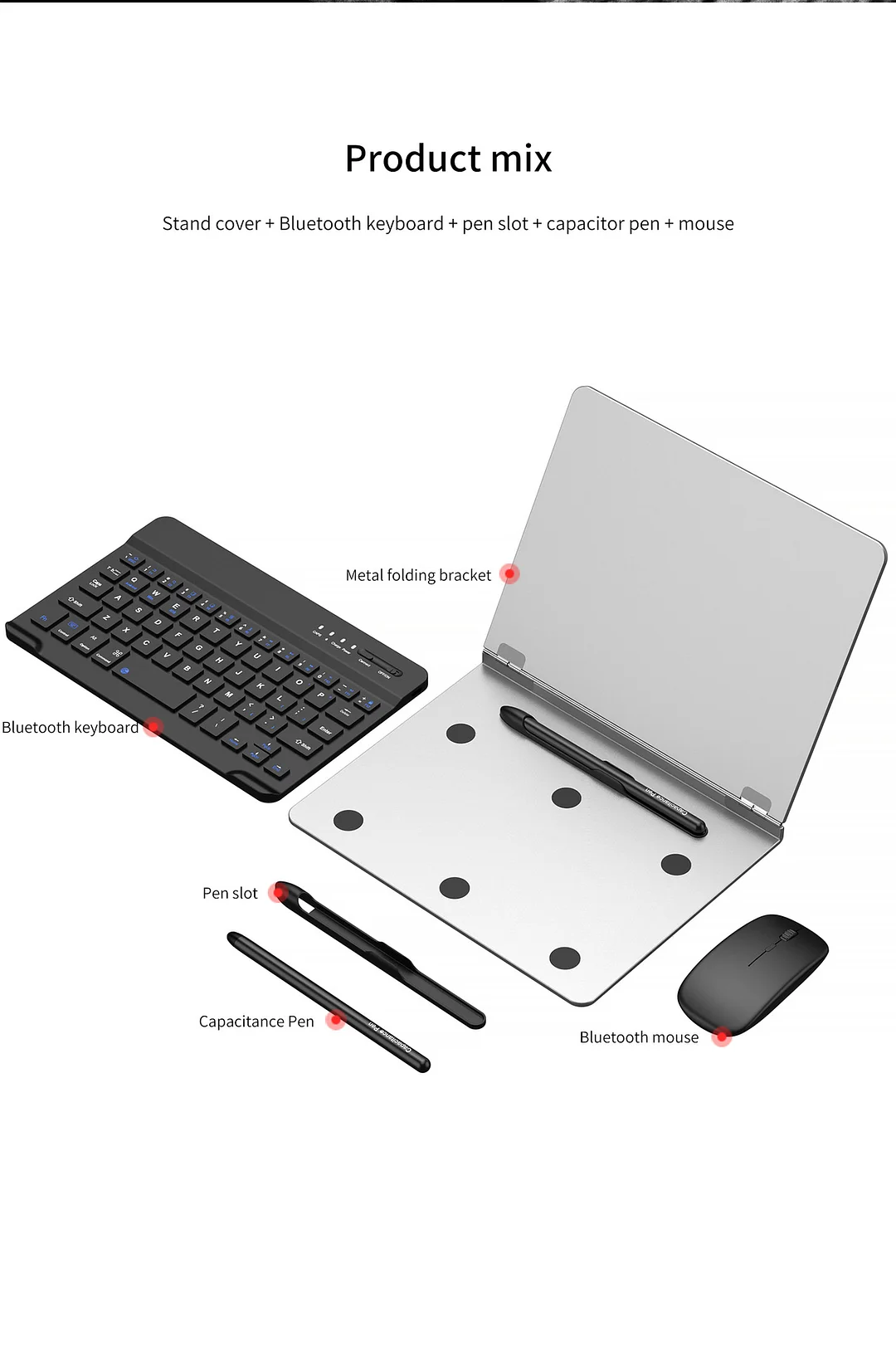 Suitable For Samsung Zfold Mobile Phone Bluetooth Wireless Charging Keyboard Holder Protective Case