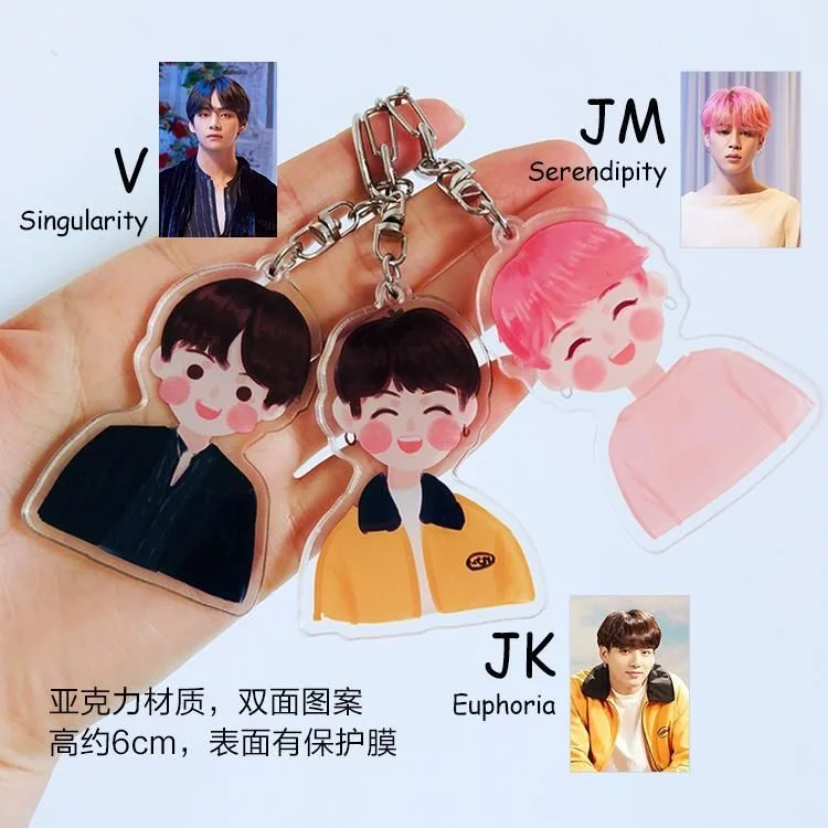 Bts deals cartoon keychain