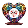 DIY Special Shape Diamond Painting Wooden Heart Shape Desk Ornament Decor Kit