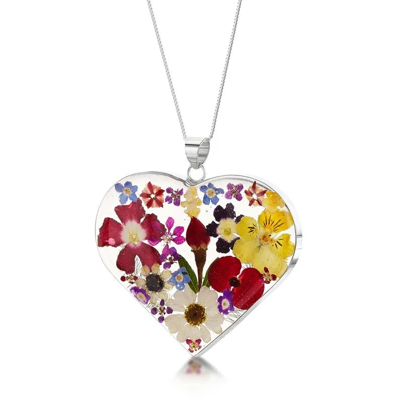 💗Resin Dried Flower Necklace Made From Dry Flowers for Girlfriend, Bestie, Anniversary Gift
