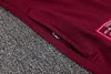 Joyfball 2025/2026 Kids Size Bayern Munich Long Zipped Jacket Maroon Retro version Football Jersey 1:1 Thai Quality 