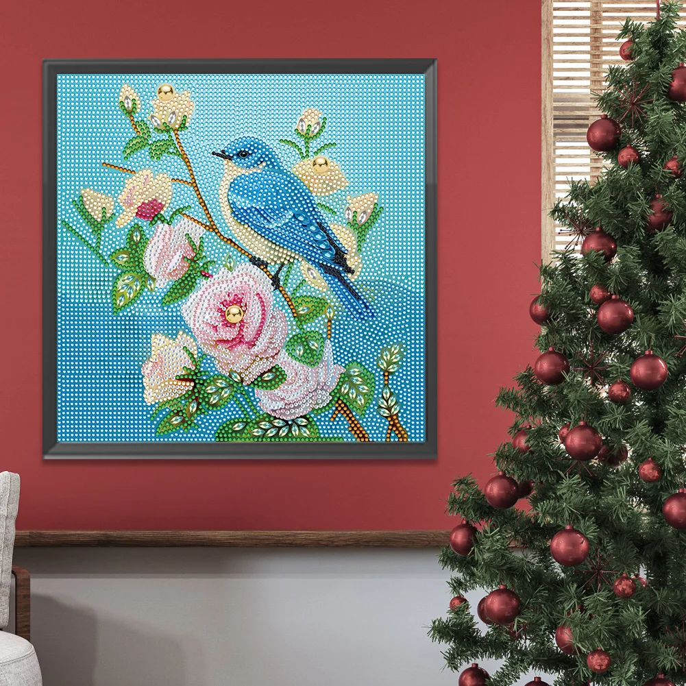 Diamond Painting - Full Special Shaped Drill - Flower Bird(Canvas|30*30cm)