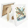 5D DIY Partial Special Shaped Drill Dragonfly Diamond Painting With Frame Decor 19.2x19.2cm