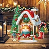 >SALE<Acrylic Special Shaped Christmas Cat House Desktop Diamond Art Kits for Home
