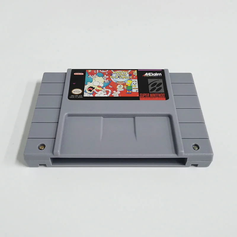 Simpsons: Krusty's Super Fun House SNES For Super Nintendo Entertainment System - 16 Bit US Version Game Cartridge