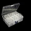 2Psc Pumpkin +16Pcs Round Bottles Diamond Painting Containers Multi Purpose Portable Plastic Case Box with Stickers & Compartments Arts Crafts Storage Bottle for Hardware Rhinestone (16pcs)