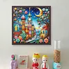 Colored Houses-14CT Stamped Cross Stitch 40*40cm/15.75*15.75in tapestrymarket
