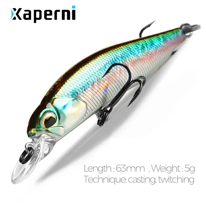Xaperni 63mm 5g Hot SP fishing lures professional UV colors minnow Magnet weight system wobbler crankbait  Fishing accessories
