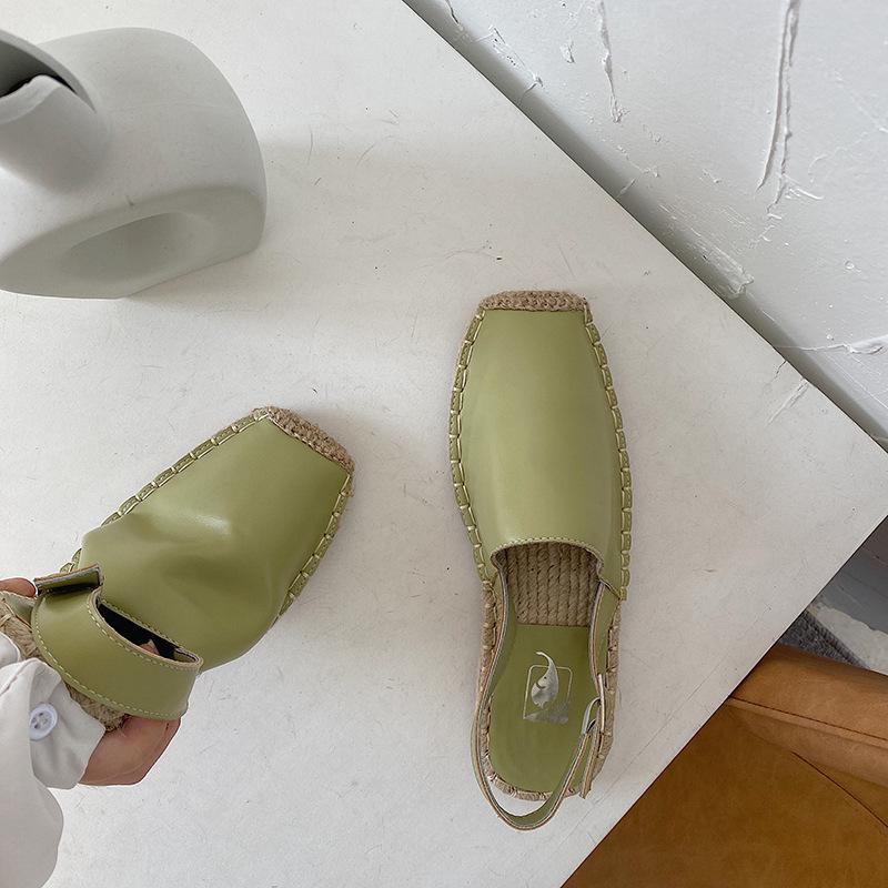 Mature Ladies Flat Sandals Retro Fisherman Shoes