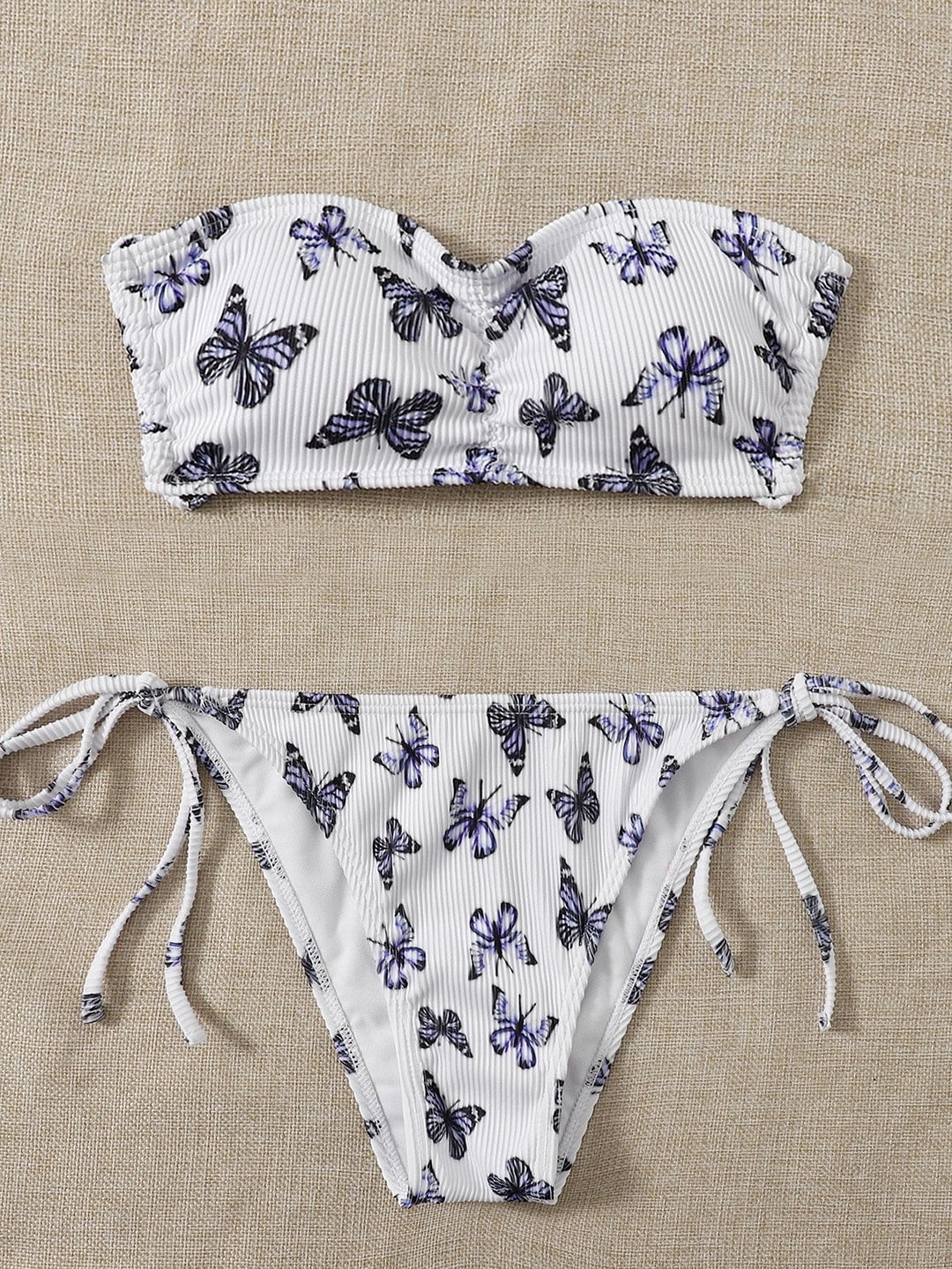 ZTVitality Butterfly Print Bikinis Sexy Bikini 2021 New Arrival Padded Bra Low Waist Swimsuit Female Bandage Swimwear Women
