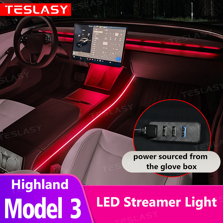 Tesla Model 3 Highland Starlight Ambient Light Dashboard LED Streamer Light