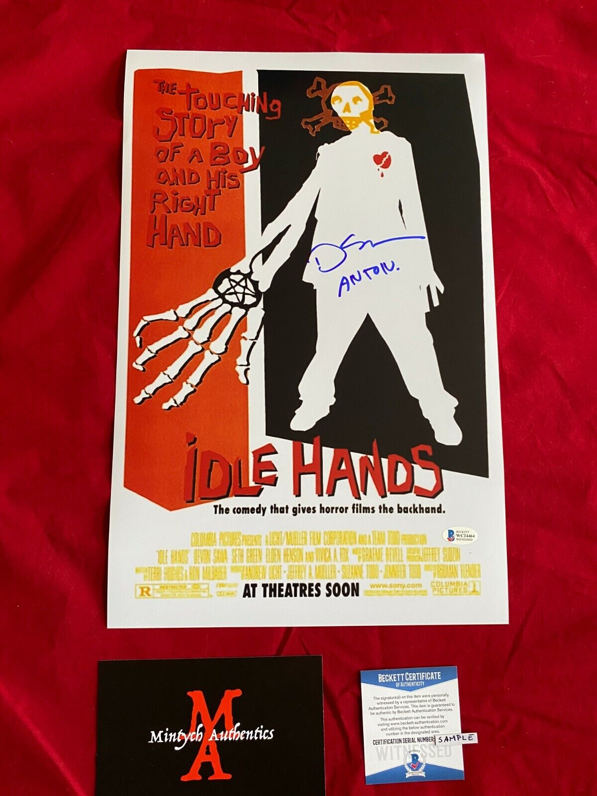 DEVON SAWA AUTOGRAPHED SIGNED 11x17 Photo Poster painting! IDLE HANDS! BECKETT COA HORROR COMEDY