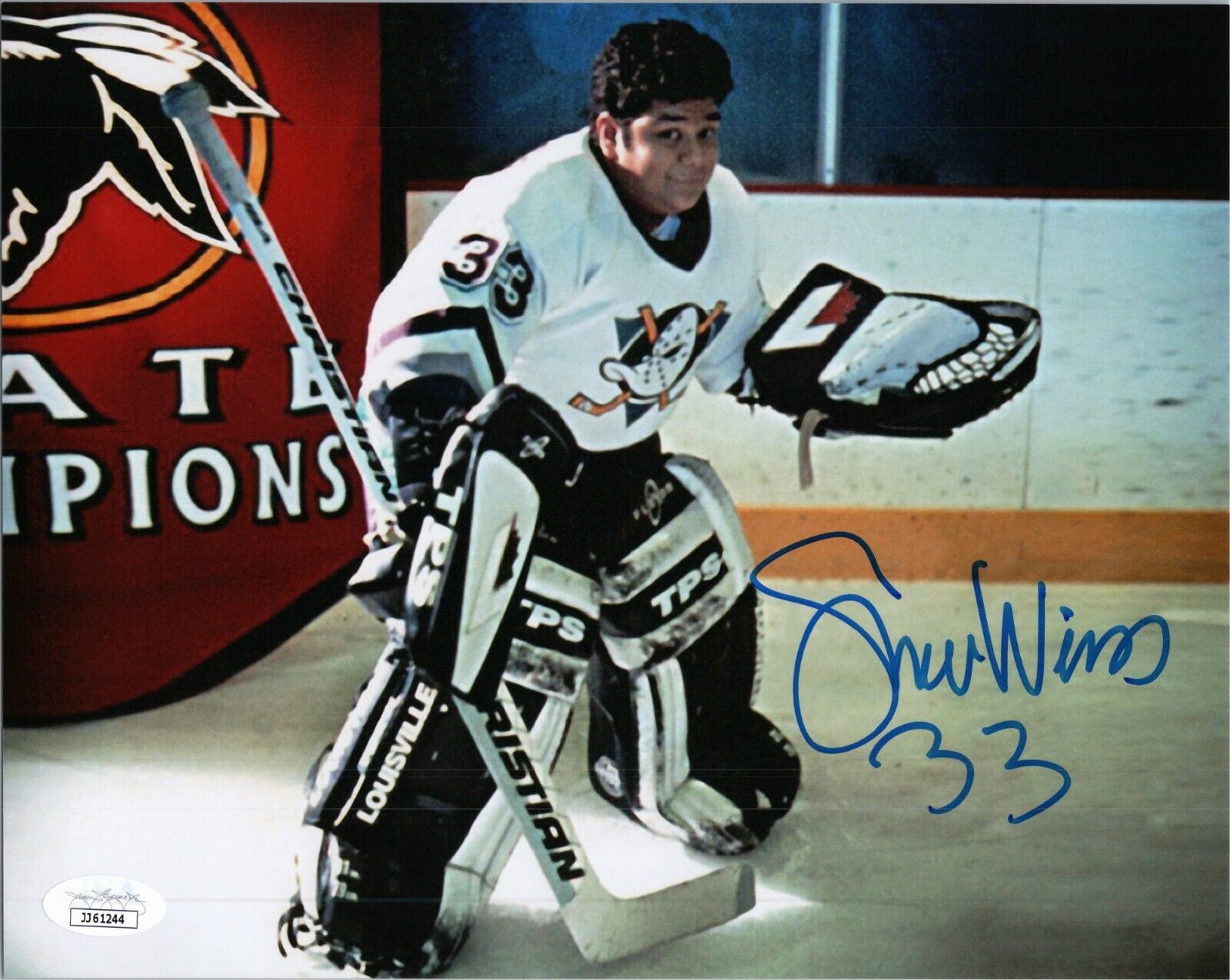 SHAUN WEISS Authentic Hand-Signed ~THE MIGHTY DUCKS GOLDBERG~ 8x10 Photo Poster painting JSA COA