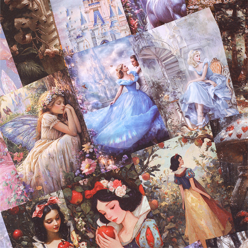 재질: 종이 - 풍두 동화 시리즈 빈티지 캐릭터 꽃