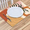 2Pcs Artistic Pattern Diamond Painting Placemat DIY Art Placemat for Table Decor