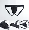 Men's Sexy Lingerie Thong G- Underwear Panties Erotic Ice Silk Leg Band Seduction Thongs