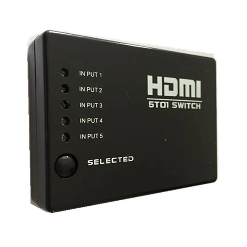 HDMI Switch 5 To 1 With IR Remote Control Supports Full HD 1080P 3D Mini HDMI Switcher 5*1