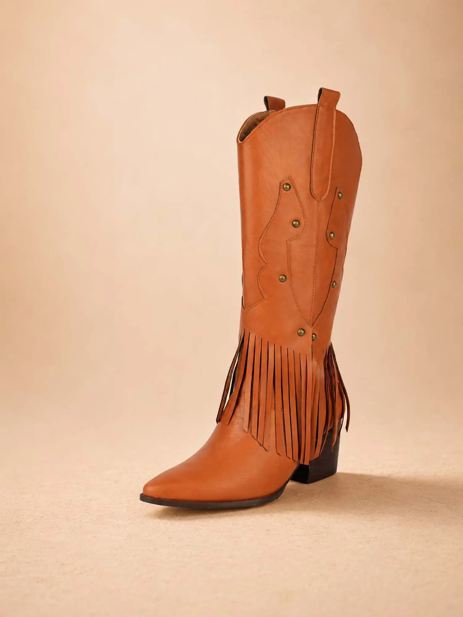 Elegant Southwestern Style Comfort-Fit Chunky-Heel Women's Luxury Boots