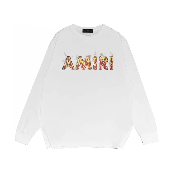 Amiri Long Sleeve Shirt Fashion Brand Long Sleeve Long-Sleeved T-shirt Blouse