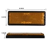 10pcs/set Amber Orange Stick on Adhesive Reflectors IP67 for Trailer Truck