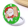 DIY Double Sided Special Shape Diamond Painting Compact Mirror Kit( (Santa)