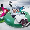 PVC Thickened Ski Ring with Handles Inflatable Ski Board Kids Snow Sledding Tool