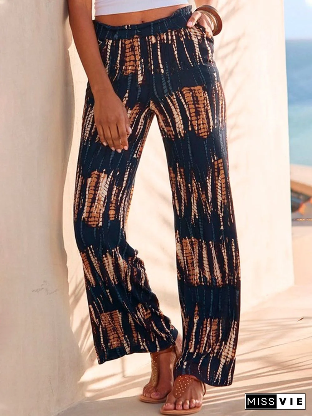 casual printed trousers