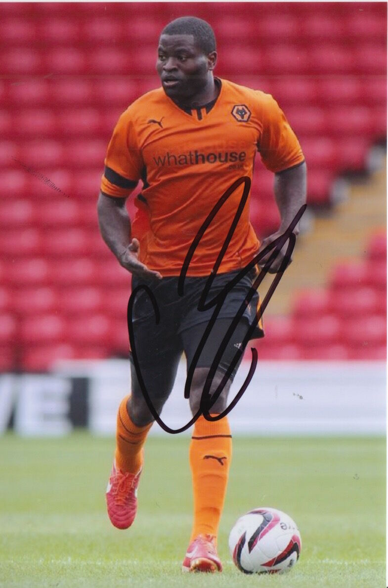 WOLVES HAND SIGNED GEORGE ELOKOBI 6X4 Photo Poster painting.