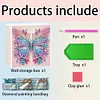 (US Local)Wall Mounted Butterfly DIY Diamond Painting Storage Box for Art Crafts
