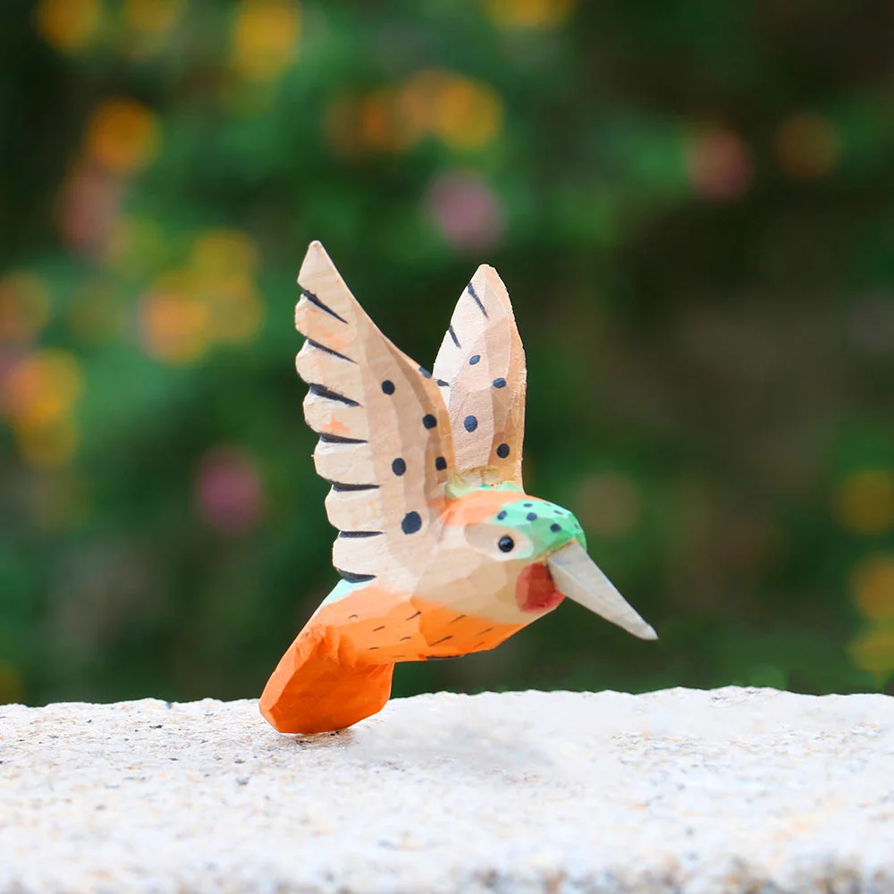 Hand-painted Wood Carving Bird