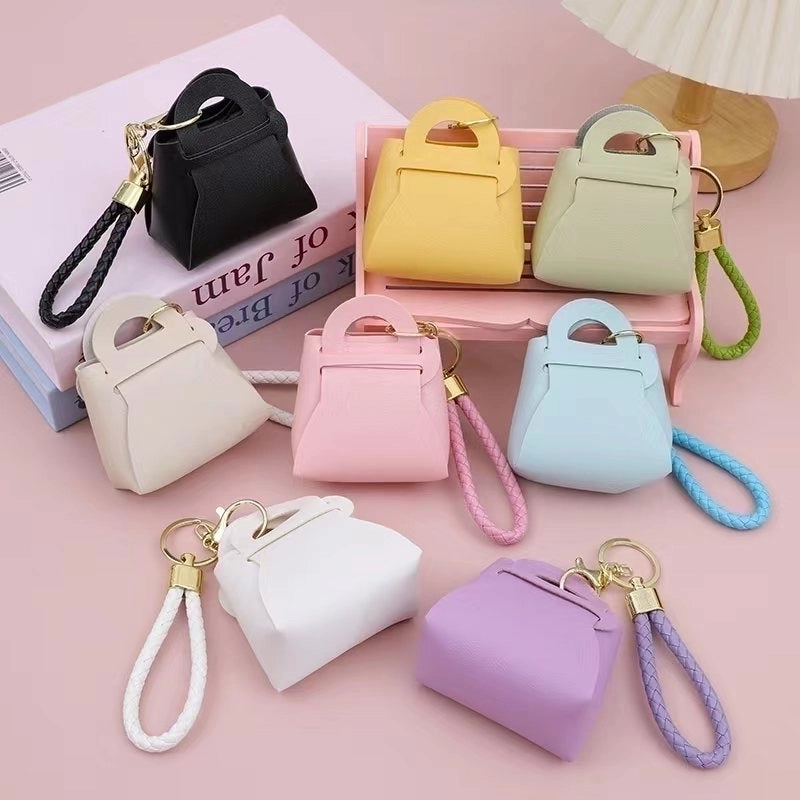 Popular Korean Version Of The Hundred Tower Key Chain Pendant Cute Candy Color Small Coin Purse Bag Macaron Earphone Bag