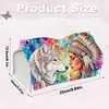 (25cm)Boho Maiden And Wolf DIY Diamond Painting PU Tissue Holder Box