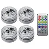 Wireless Adhesive Car Roof Foot Atmosphere Light RGB Remote Control Kit (4PCS)
