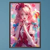 Candy Pink Girl - Round AB Drills Diamond Painting(65*45cm)